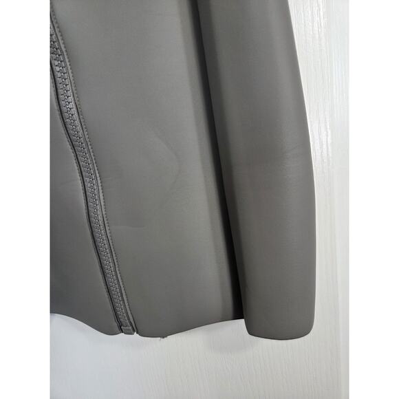 SKIMS Rubberized Scuba Swim Mock Neck Gray Chalk Dress NWT, Women's Medium - Picture 8 of 13